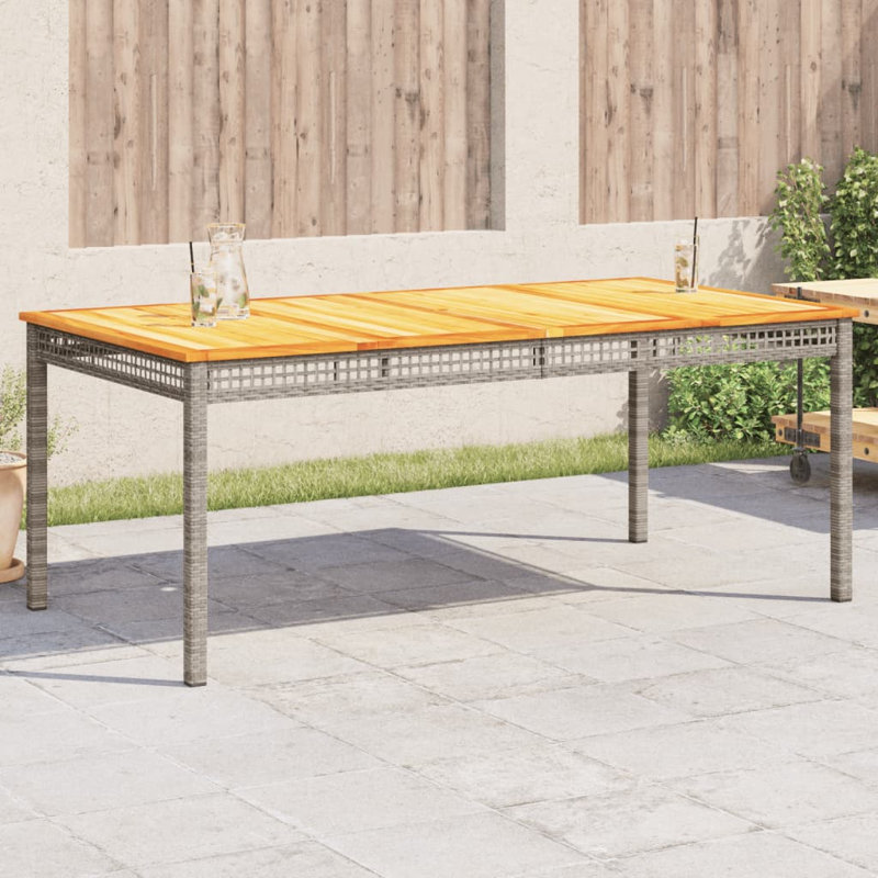 Swarthmore Metal Outdoor Dining Table , cm W cm D, 75cm H x 90cm W x 180cm D, Grey