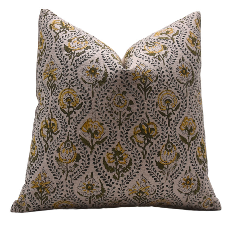 Coussin en lin pour salon et chambre à coucher Fab Divine, H 20 po x l 20 po