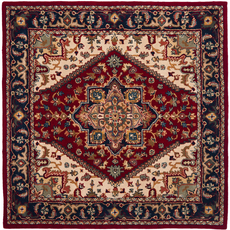Balthrop Hand Tufted Wool Oriental Rug, Square 6'