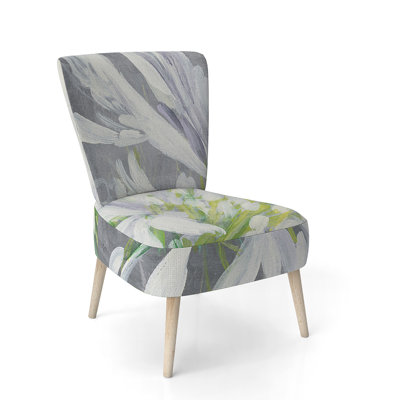 Beautiful Bird Romance I - Traditional Upholstered Side Chair