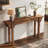 63" Mid-Century Modern Solid Wood Console Table for Entryway, Living Room, Hallway, Foyer