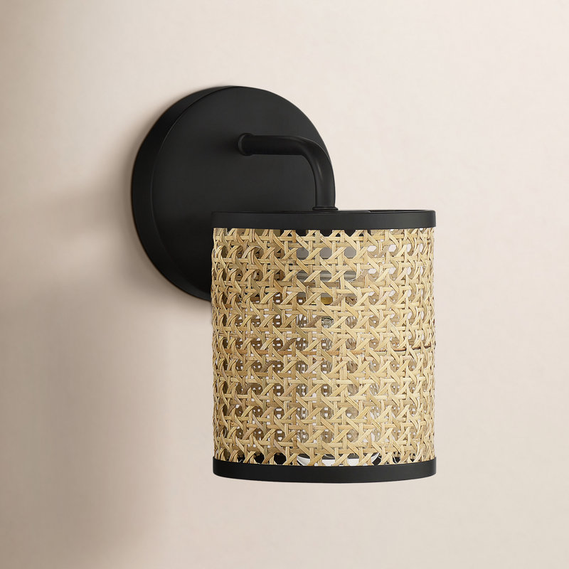 Drax 1-Light Wall Sconce In Matte Black