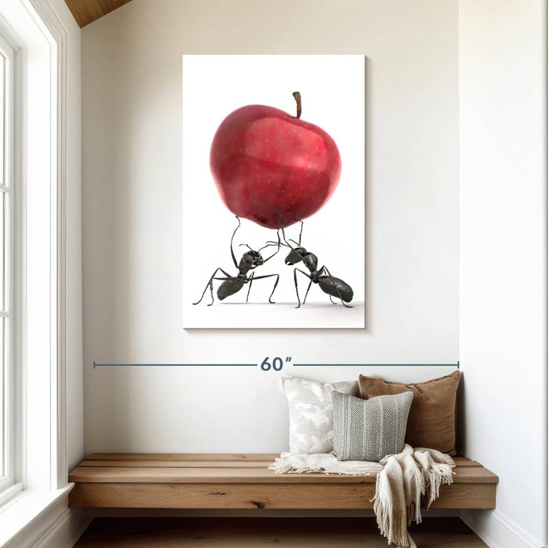 Brampt Black Ants With Apple, 45" H x 30" W