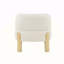 Chaise sans accoudoirs en toile de jute crème Glam