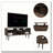 New Haven 2-Drawer 3-Shelf TV Stand Dark Walnut