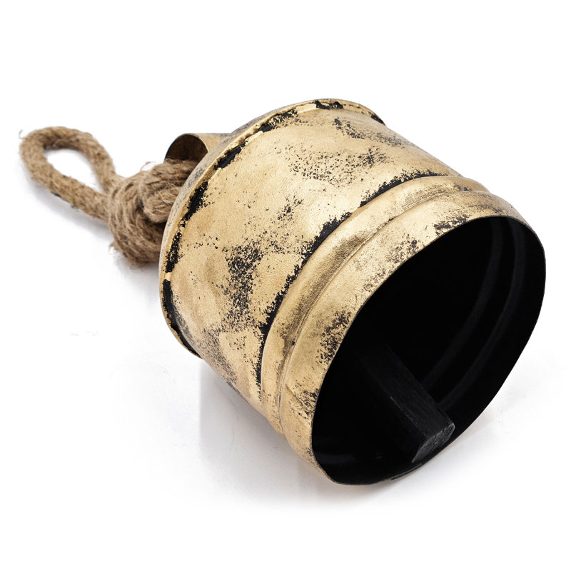 Cloche suspendue en fer D4,5 x 6,1 po, décorations pour fêtes, ensemble de 4