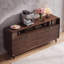 Buffet noyer Mid Century avec rangement ouvert et quatre portes réglables-572871163