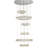 Galaxy 6-Ring LED Crystal Chandelier - Chrome