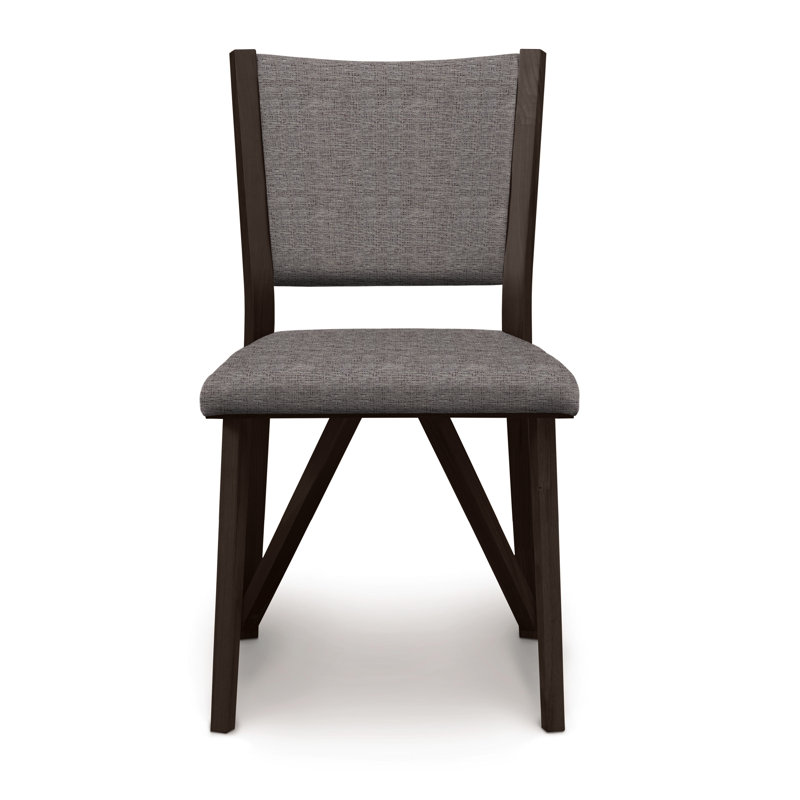 Exeter 19'' H Upholstered Side Chair, Fabric Sterling, Smoke Cherry
