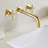 Double Cross Handles Wall Mounted Bathroom Faucet-113953264
