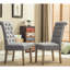 2 chaises de salle à manger en bois massif gris - siège confortable, base stable, choix élégant de 2 chaises de style moderne et pieds capitonnés-688687622