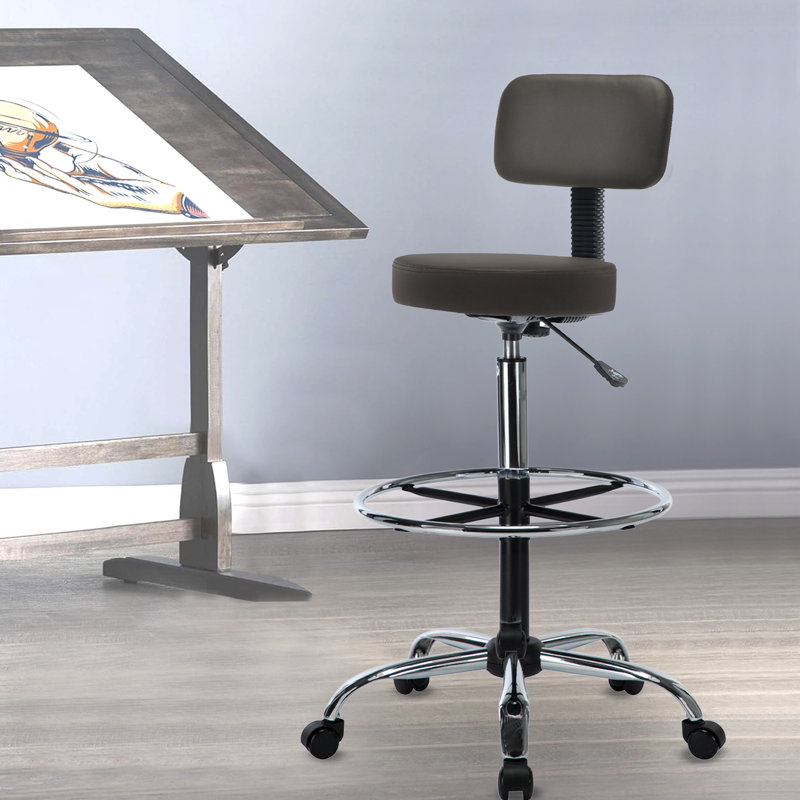 Drafting Chair Set of 4, Espresso