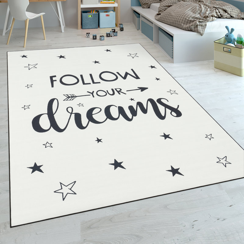 Audio Flatweave Pink Rug, Rectangle 180 x 280cm, White