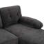 Canapé modulaire en U de 103,5 po - Chenille noire avec méridiennes doubles, poches de rangement et coussins d'accoudoirs pour le salon