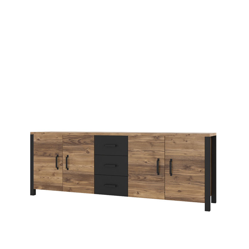 Montvale 220cm Sideboard, Black Matte