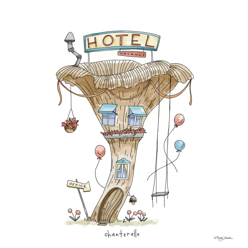 Chanterelle Mushroom House par Molly Mattin, H 20 po x l 20 po x P 1,25 po