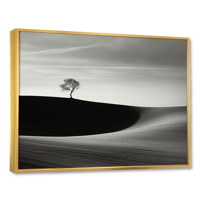 Scandinavian Minimalisme Charm, photographie sur toile, Cadre flottant doré, H 12 po x l 20 po x P 1 po
