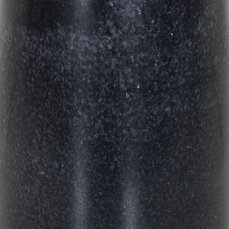 Aluminum Top End Table, Hammered Gray, Polished Black Marble