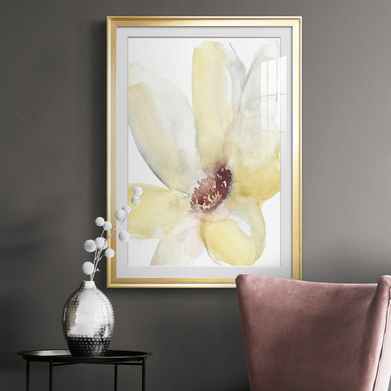 Lush Flower II - reproduction de cadre photo, H 30,5 po x l 22,5 po x P 1 po, Or
