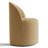 Rolling Small Linen Upholstered Barrel Swivel Chair with Wheels-969712502