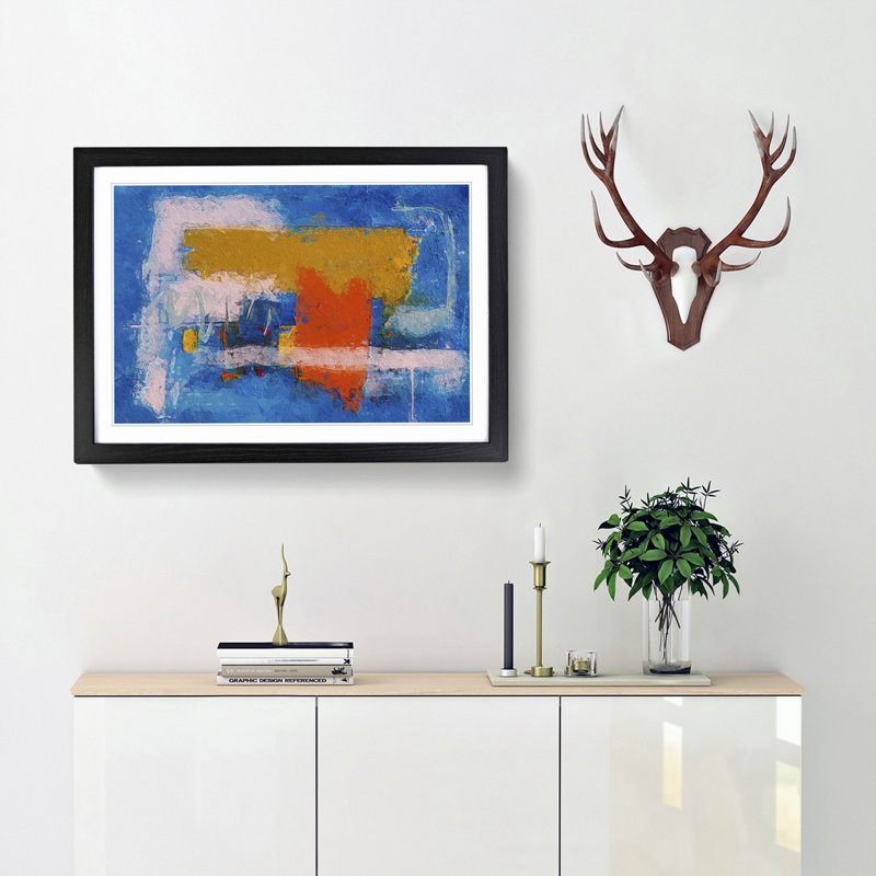 Abstract Vol.70 by S.Johnson - Single Picture Frame Print, 33cm H x 45cm W x 2cm D, Black Framed
