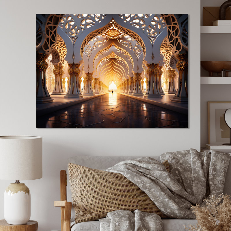 Art de l'Islam, Architecture islamique II - Art mural de l'Islam, H 30 po x l 40 po x P 1,5 po, Toile tendue