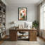 Abstrait arche du désert avec vases et feuilles de palmier-2114462998