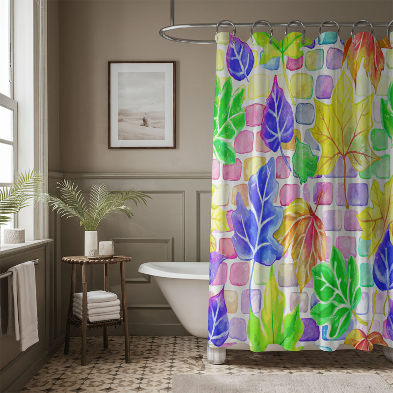 Rideau de douche Brick Blossom - Premium, H 74 po x l 71 po