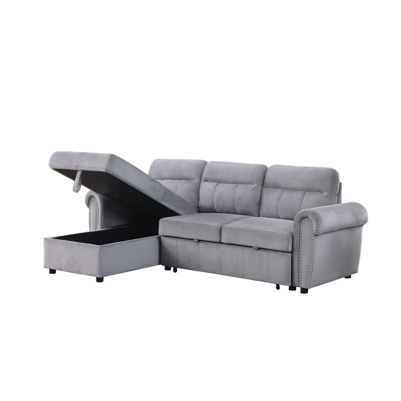 Canapé-lit modulaire en velours réversible