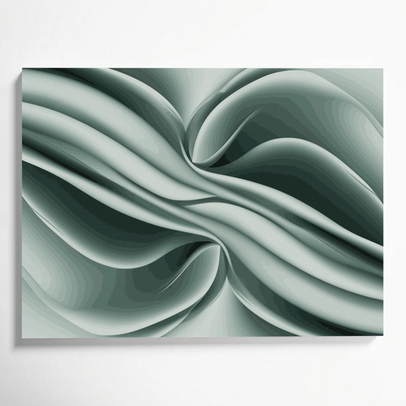 «Gradient Abstract 18 Green», art mural sur toile, H 24 po x l 36 po