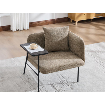 Chaise de loisir rembourrée avec tablette