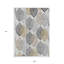 Tapis intérieur lavable floral doré 9 pi x 12 pi