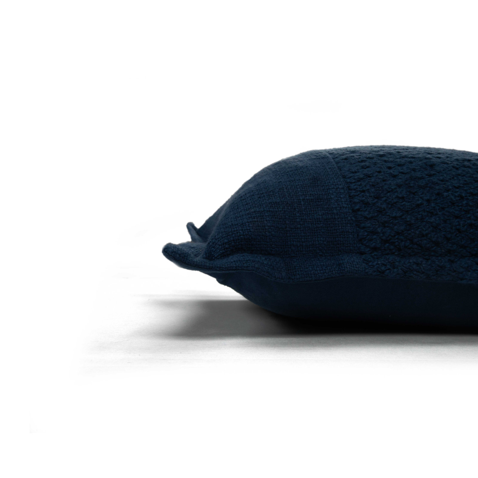 Colombe Flanged Cotton Throw Pillow, Navy