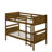 Jazzae 43.6" W Wood Twin-over-Twin Bunk Bed with Convertible Design and Guardrails-1741657752