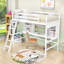 Lit mezzanine simple peu encombrant avec bureau et tablettes-1158550330
