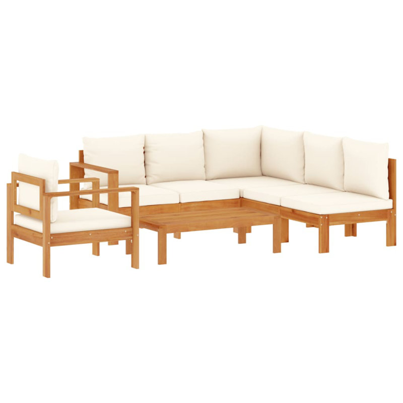 Wicker 7 - Person Garden Lounge Set with Cushions