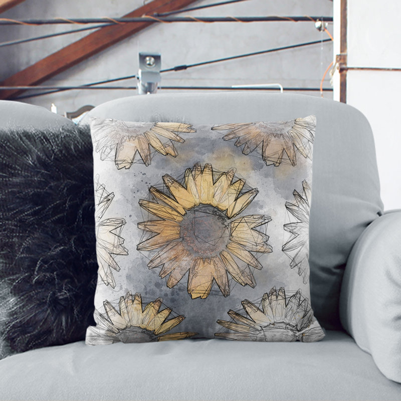 Square Throw Cushion, Black, 40cm H x 40cm W x 15cm D