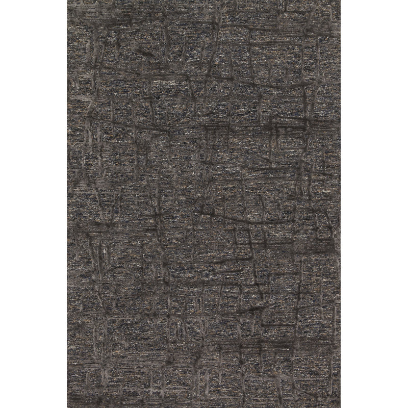 Rusch Hand-Tufted Dark Gray Area Rug, Rectangle 7'9" x 9'9"