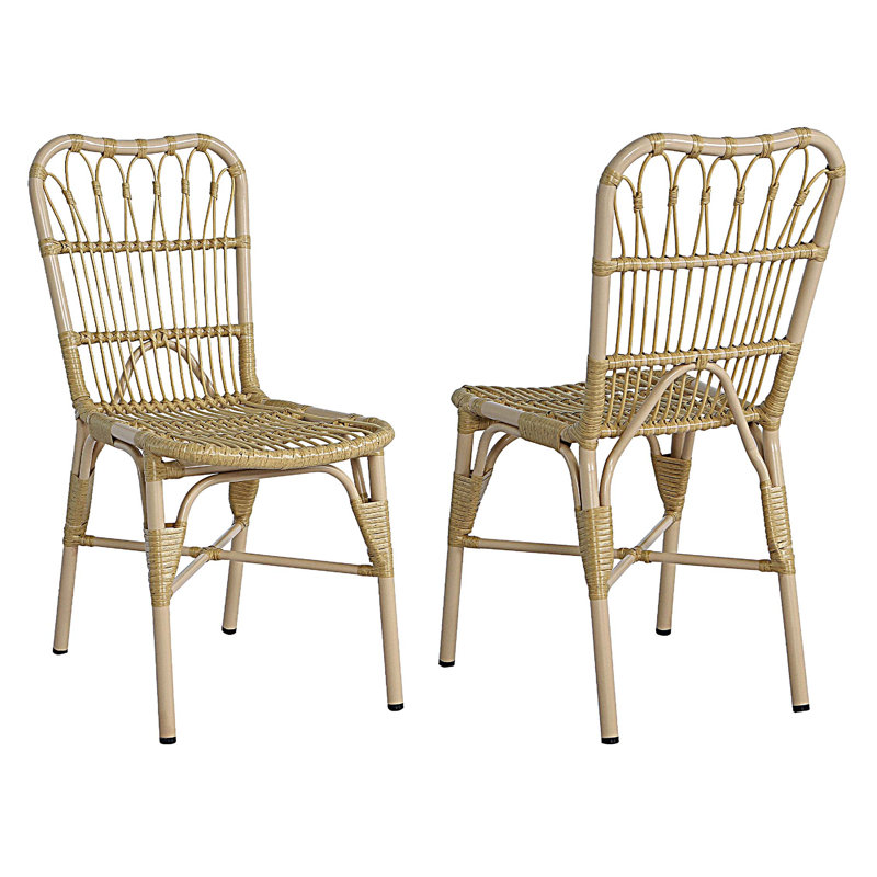 Ensemble de 2 chaises de patio, Naturel