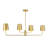 Dipaolo 4-Light Linear Chandelier in Natural Brass-742872209