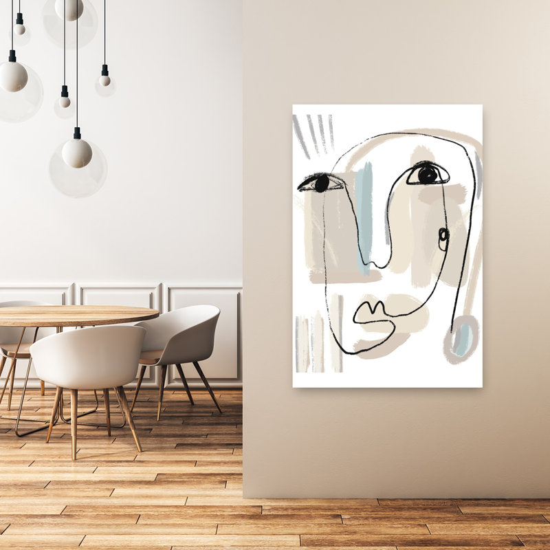 Art mural abstrait contemporain contemporain, 48" H x 32" W
