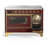 Majestic III Series 48 Inch Induction Range with 6 Induction Elements in Burgundy (Brass Trim)-124828916-124828923