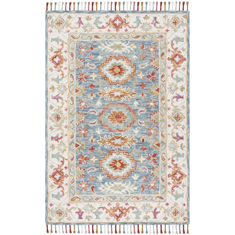 Tapis oriental en laine touffeté à la main Vahakn, Rectangle de 5 pi x 8 pi