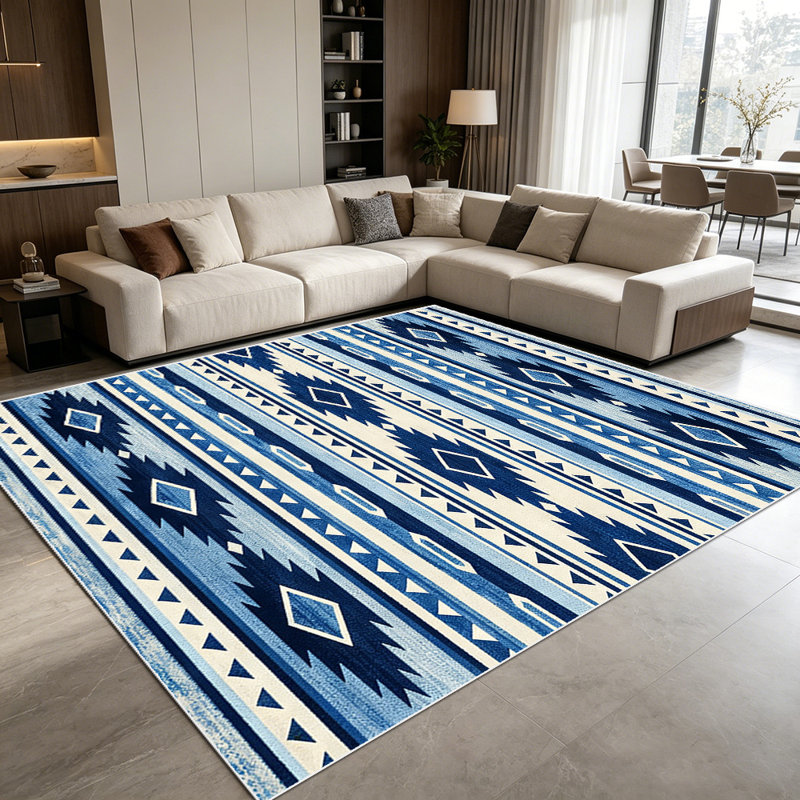 1PC Geometric Abstract Earth Tone Swirl Curve Pattern area rugs for Living Room, Soft and Comfortable, Suitable for all seasons, easy-to-maintain, machine washable Indoor floor mat, Under Table Farmhouse suitable for Dining Room, Bedroom, Entryway.