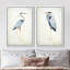 «Blue Heron Bird Portrait Coastal Beach Decor», ensemble de 2 reproductions d'art encadrées sur toile-1615086390-1615086391