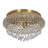 Delainy  20" 5 - Lights  Brushed Brass Modern Dimmable Tiered  Unique/Statement Drum Crystal Flush Mount Lighting Fixture For Living Room/ Bedroom-492204965
