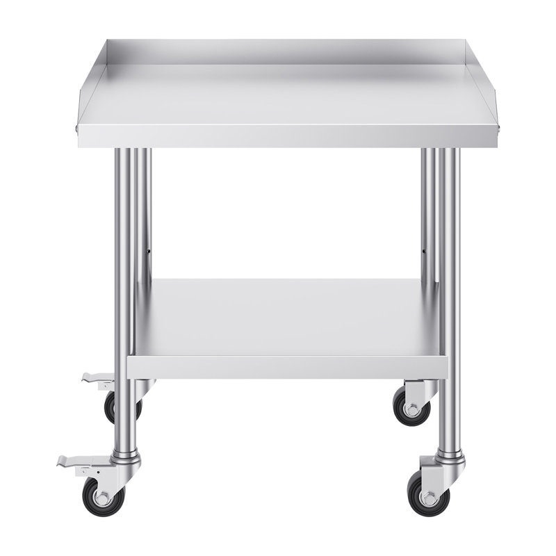 Table de travail en acier inoxydable, H 30 po x L 28 po