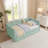 Daybed with Trundle Twin Size Sofa Bed No Box Spring Needed, with USB Port and Adorable Wave Shaped, Linen Fabric-129700449