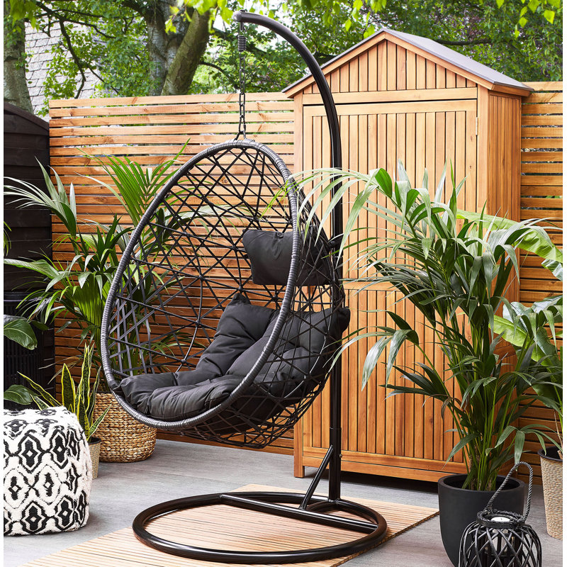 Rex Rattan Swing Chair with Stand