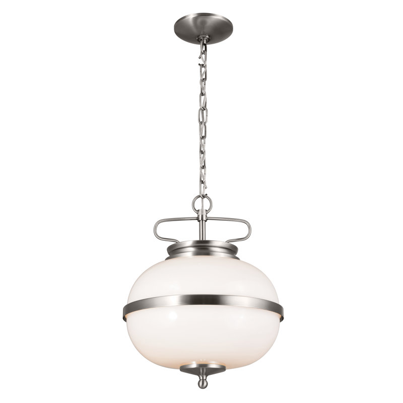 2 - Light Single Pendant, Classic Pewter